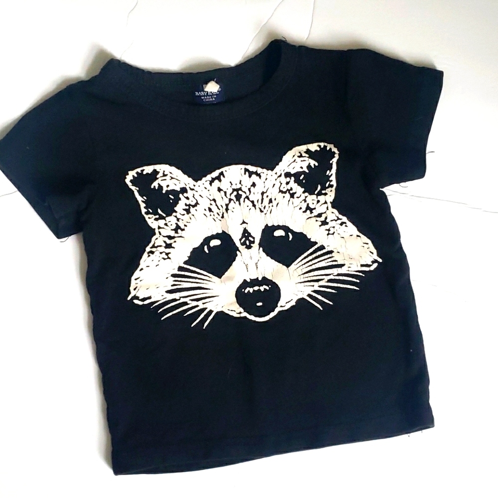 Infant black raccoon tee-shirt